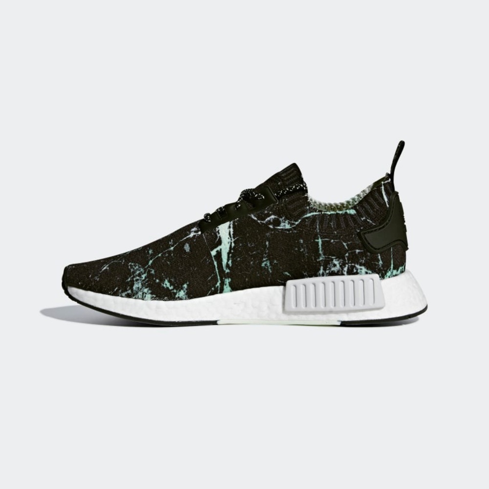 Adidas NMD R1 PK Mens Sneakers Green Marble Black - Picture 10 of 15